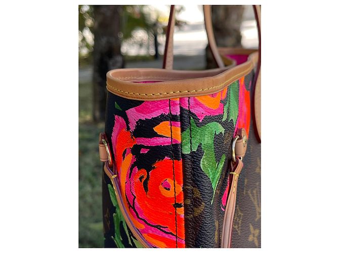 Louis Vuitton Neverfull MM Kollektion Stephen Sprouse Roses Mehrfarben - Ansicht 4