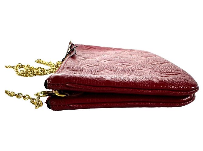 Bolsa Tiracolo Louis Vuitton Double Zip Couro Grená Azul Bordeaux - vista 5