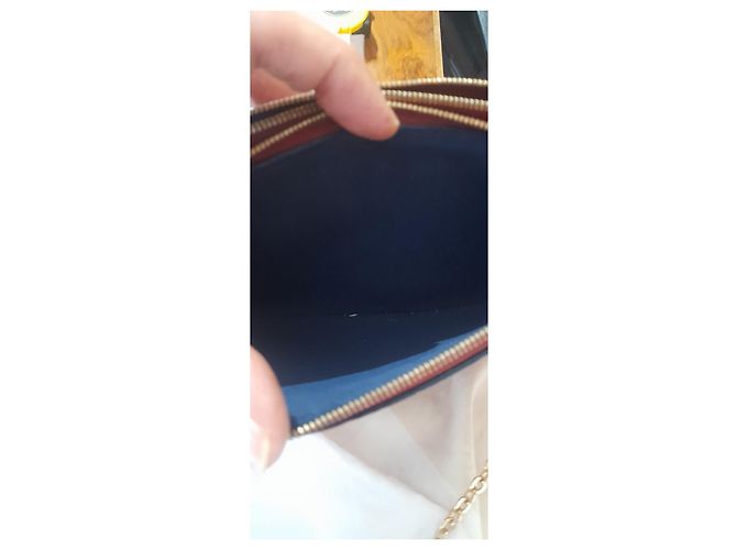 Bolsa Tiracolo Louis Vuitton Double Zip Couro Grená Azul Bordeaux - vista 7