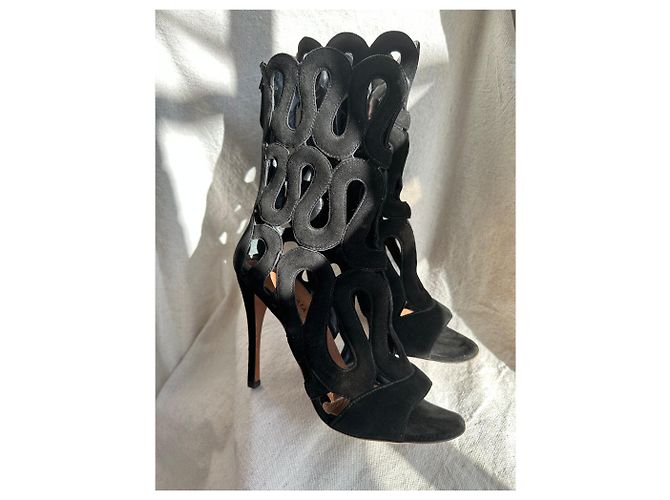Alaïa Bota de ante cortada con láser Alaia - vista 2