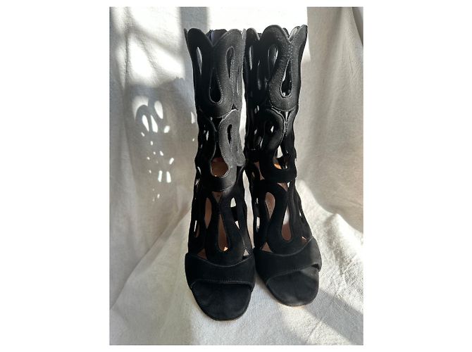 Alaïa Bota de ante cortada con láser Alaia - vista 3