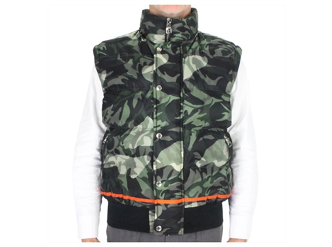 Alexander McQueen Short Down Jacket Orange Dark green - view 5