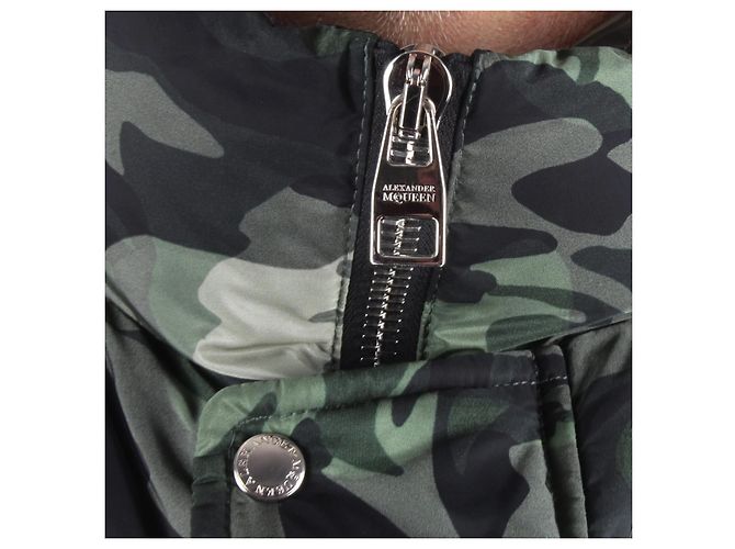 Alexander McQueen Short Down Jacket Orange Dark green - view 6