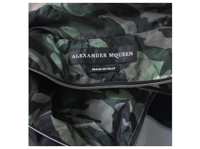 Alexander McQueen Short Down Jacket Orange Dark green - view 7