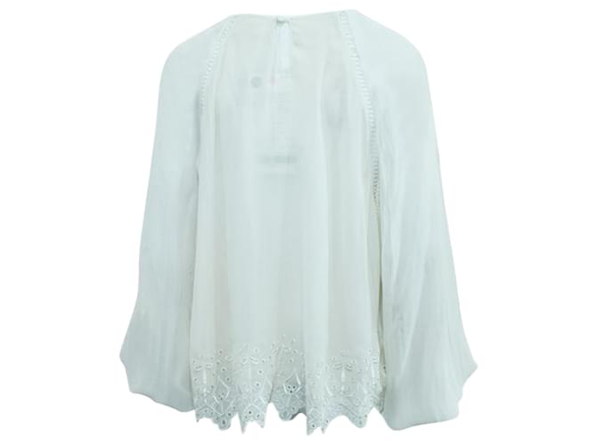 Magali Pascal Ivory Laser Cut Blouse White Cream - view 3