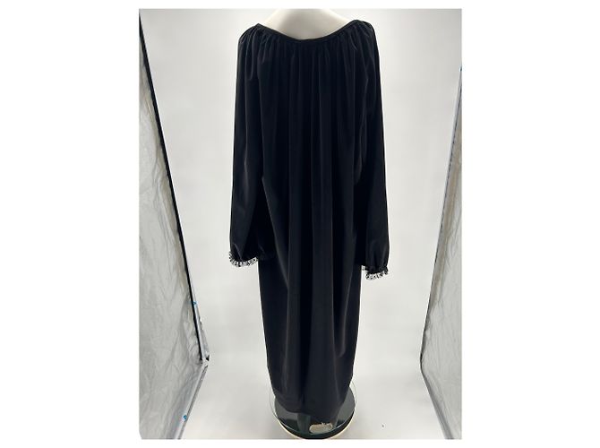 Autre Marque Àcheval Pampa Kleid T.International S Samt Schwarz - Ansicht 2