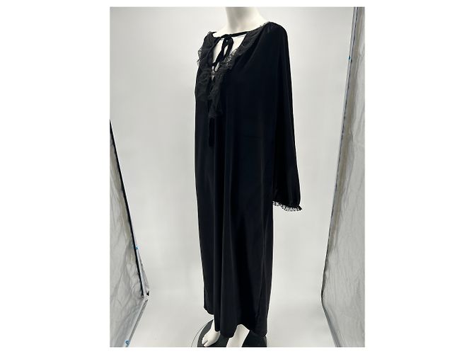 Autre Marque Àcheval Pampa Kleid T.International S Samt Schwarz - Ansicht 3