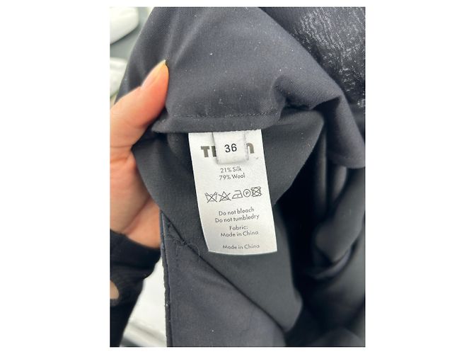 Autre Marque Pantalones Teurn T.FR 36 Lana Negro - vista 4