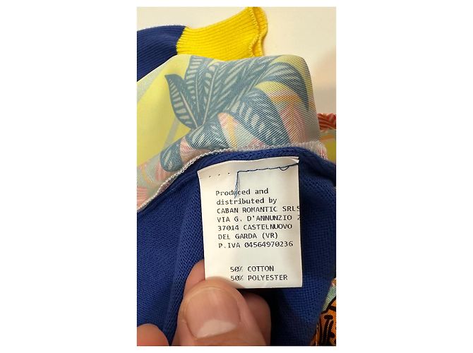 Autre Marque Strickjacke 5 Progress Blau Gelb Mehrfarbig Baumwolle Mehrfarben - Ansicht 6