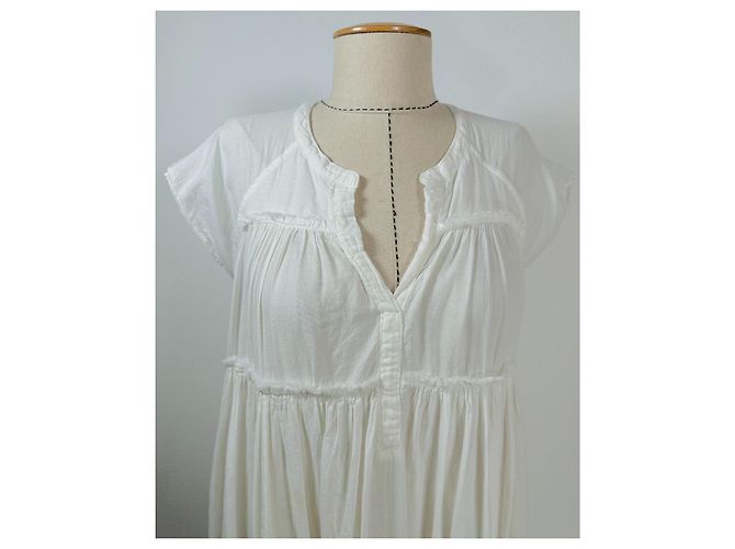 Autre Marque Vestido de algodón blanco Rabens Saloner - vista 3