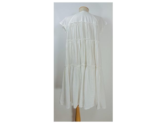 Autre Marque Vestido de algodón blanco Rabens Saloner - vista 4