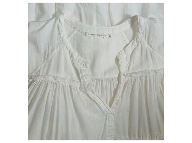 Autre Marque Vestido de algodón blanco Rabens Saloner - vista 5