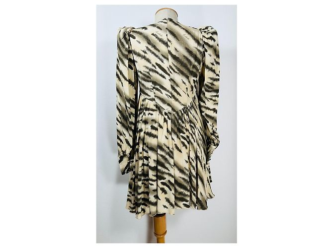 Autre Marque Rotate Leichtes Jacquard Minikleid Beige Mehrfarben - Ansicht 5