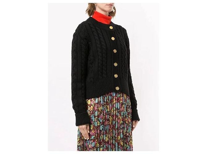 Chanel Zopfmuster-Strickjacke Schwarz - Ansicht 2
