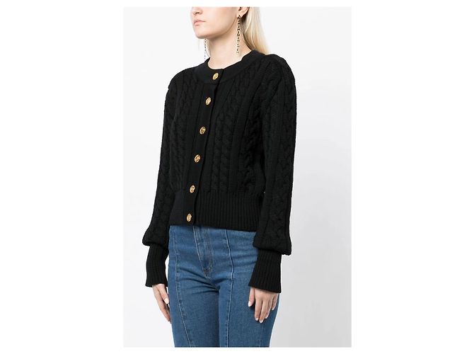 Chanel Zopfmuster-Strickjacke Schwarz - Ansicht 3