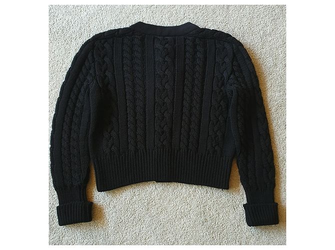 Chanel Zopfmuster-Strickjacke Schwarz - Ansicht 5