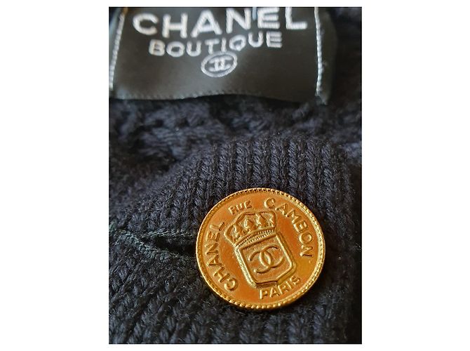 Chanel Zopfmuster-Strickjacke Schwarz - Ansicht 6