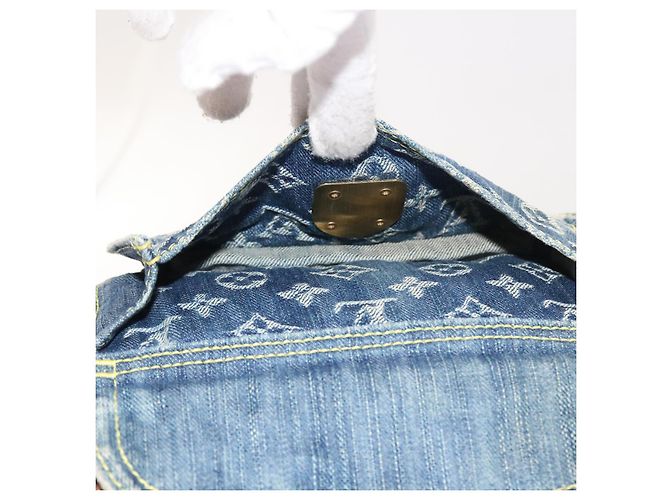 LOUIS VUITTON Marsupio in denim monogramma Borsa a tracolla Blu M95347 LV Auth yk9108 - vista 15