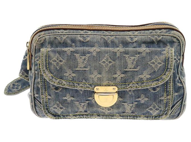 LOUIS VUITTON Marsupio in denim monogramma Borsa a tracolla Blu M95347 LV Auth yk9108 - vista 2