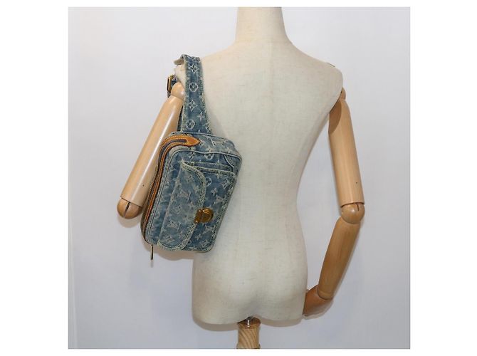LOUIS VUITTON Marsupio in denim monogramma Borsa a tracolla Blu M95347 LV Auth yk9108 - vista 25