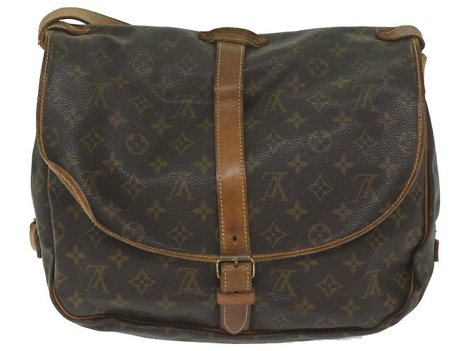 Louis Vuitton Monograma Saumur 35 Bolsa de ombro M42254 Autenticação de LV 62950 - vista 33