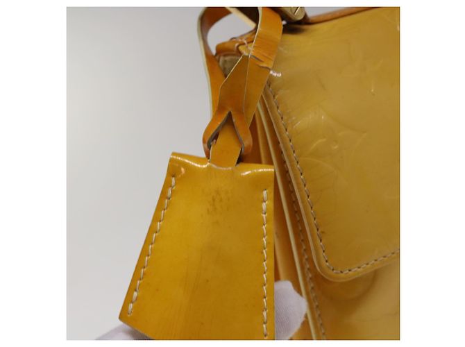 Borsa LOUIS VUITTON Monogram Vernis Spring Street Giallo Lime M91068 Auth ep3239 - vista 17