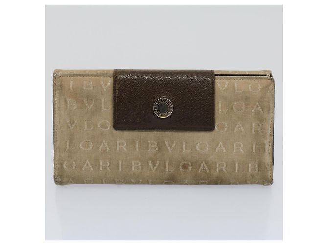 Bulgari Portafoglio BVLGARI in pelle 4Set Nero Beige Auth bs9872 - vista 7