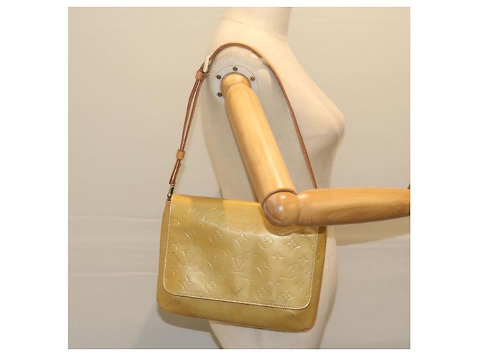 LOUIS VUITTON Monogram Vernis Thompson Borsa da strada Beige M91301 LV Auth bs11055 - vista 21