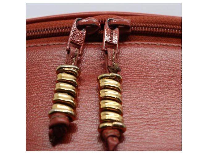 LOEWE Vanity Velazquez Twist Bolsa de mão couro laranja Auth am5458 - vista 10