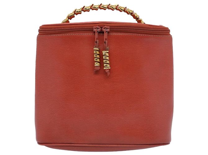 LOEWE Vanity Velazquez Twist Bolsa de mão couro laranja Auth am5458 - vista 13