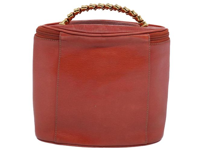 LOEWE Vanity Velazquez Twist Bolsa de mão couro laranja Auth am5458 - vista 2