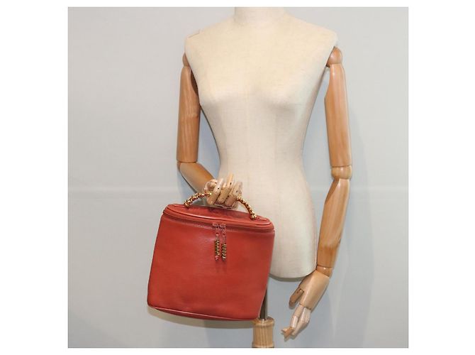 LOEWE Vanity Velazquez Twist Bolsa de mão couro laranja Auth am5458 - vista 21