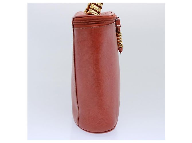 LOEWE Vanity Velazquez Twist Bolsa de mão couro laranja Auth am5458 - vista 3
