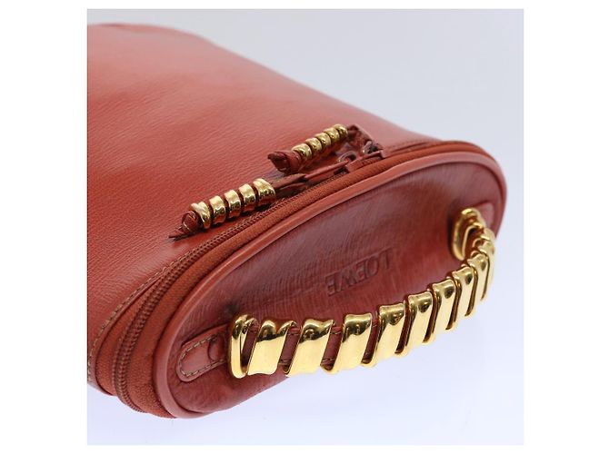 LOEWE Vanity Velazquez Twist Bolsa de mão couro laranja Auth am5458 - vista 6