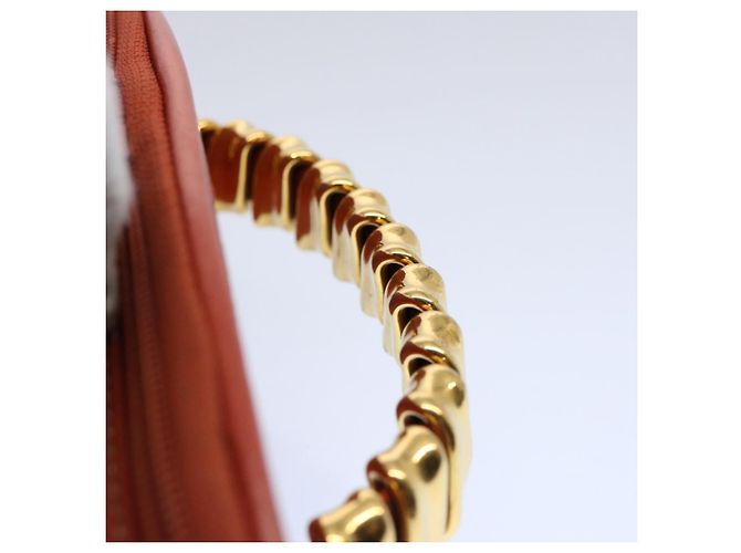 LOEWE Vanity Velazquez Twist Bolsa de mão couro laranja Auth am5458 - vista 8