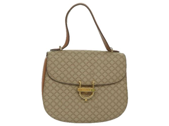 Céline CELINE Macadam Canvas Handtasche Beige Auth bs11411 - Ansicht 13
