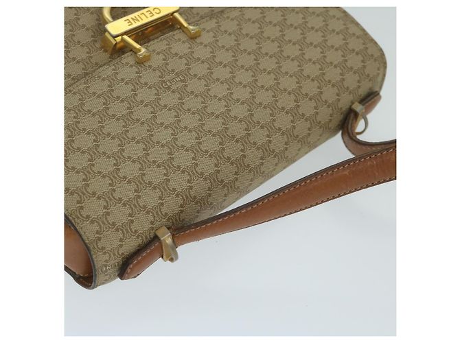 Céline CELINE Macadam Canvas Handtasche Beige Auth bs11411 - Ansicht 14