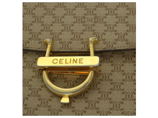 Céline CELINE Macadam Canvas Handtasche Beige Auth bs11411 - Ansicht 19