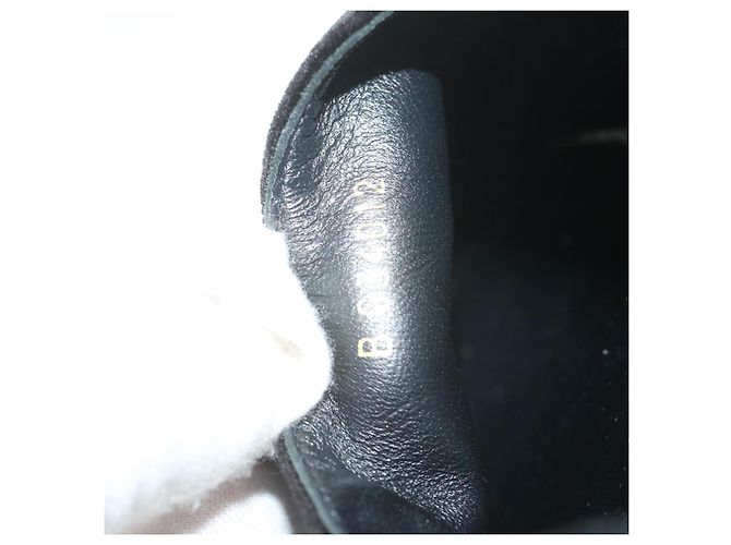 CHANEL Décolleté Scarpe Velluto 38 Nero CC Auth bs10973 - vista 10