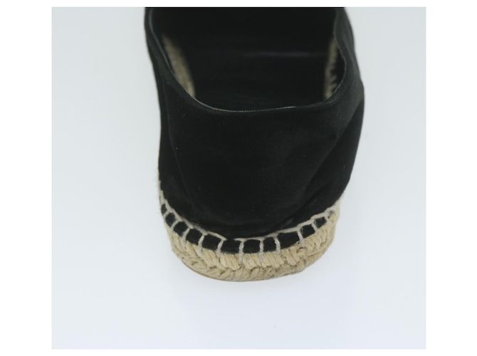 CHANEL Décolleté Scarpe Velluto 38 Nero CC Auth bs10973 - vista 14