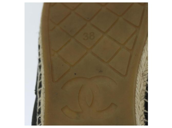 CHANEL Décolleté Scarpe Velluto 38 Nero CC Auth bs10973 - vista 16