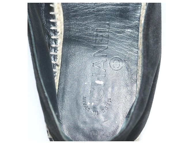 CHANEL Décolleté Scarpe Velluto 38 Nero CC Auth bs10973 - vista 17
