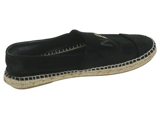 CHANEL Décolleté Scarpe Velluto 38 Nero CC Auth bs10973 - vista 2
