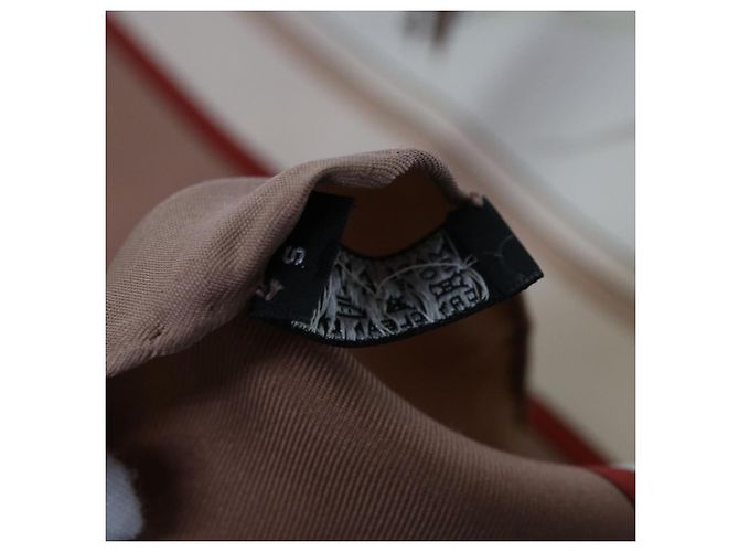 Hermès HERMES CARRE 90 CHEVAUX ARABES Sciarpa Seta Marrone Auth am5302 - vista 16