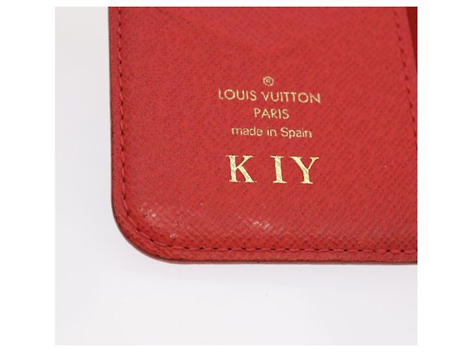 LOUIS VUITTON Monogramm Damier Graphit iPhone-Hülle 8Set Rot LV Auth 62862 Damier ebene - Ansicht 11