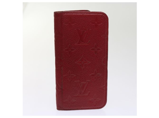 LOUIS VUITTON Monogramm Damier Graphit iPhone-Hülle 8Set Rot LV Auth 62862 Damier ebene - Ansicht 14