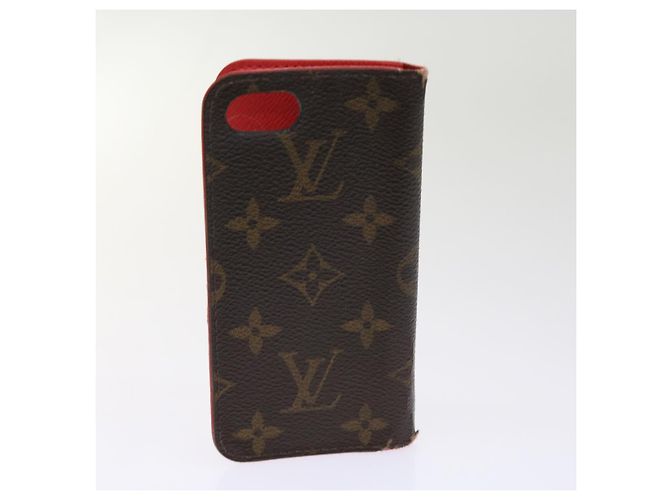 LOUIS VUITTON Monogramm Damier Graphit iPhone-Hülle 8Set Rot LV Auth 62862 Damier ebene - Ansicht 8