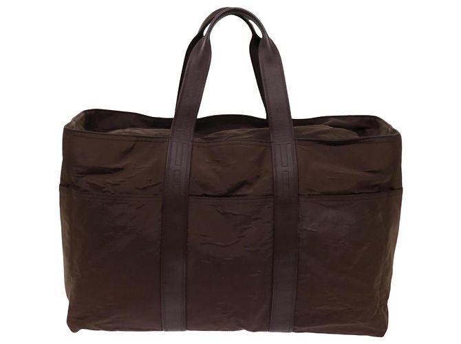 Hermès HERMES Acapulco GM Borsa Boston Nylon Marrone Auth bs11102 - vista 2