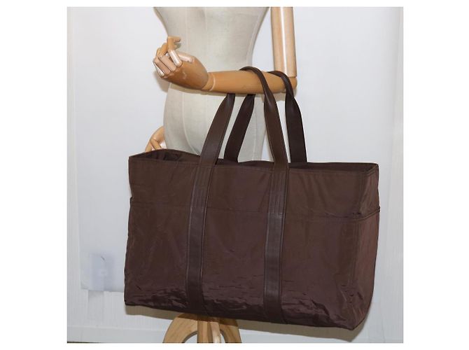 Hermès HERMES Acapulco GM Borsa Boston Nylon Marrone Auth bs11102 - vista 24