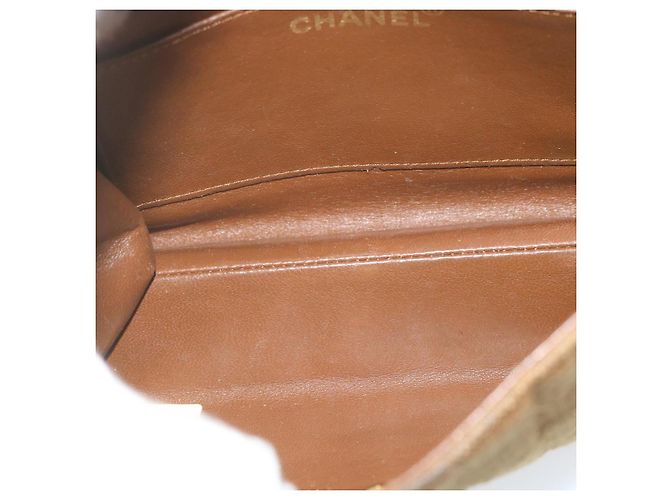 CHANEL Borsa a tracolla con catena Tela Marrone CC Auth 62565UN - vista 11